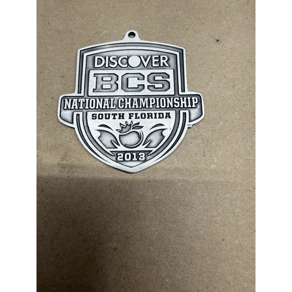 2013 Discover BCS National Championship Notre Dame 12-0 Metal Ornament Medal